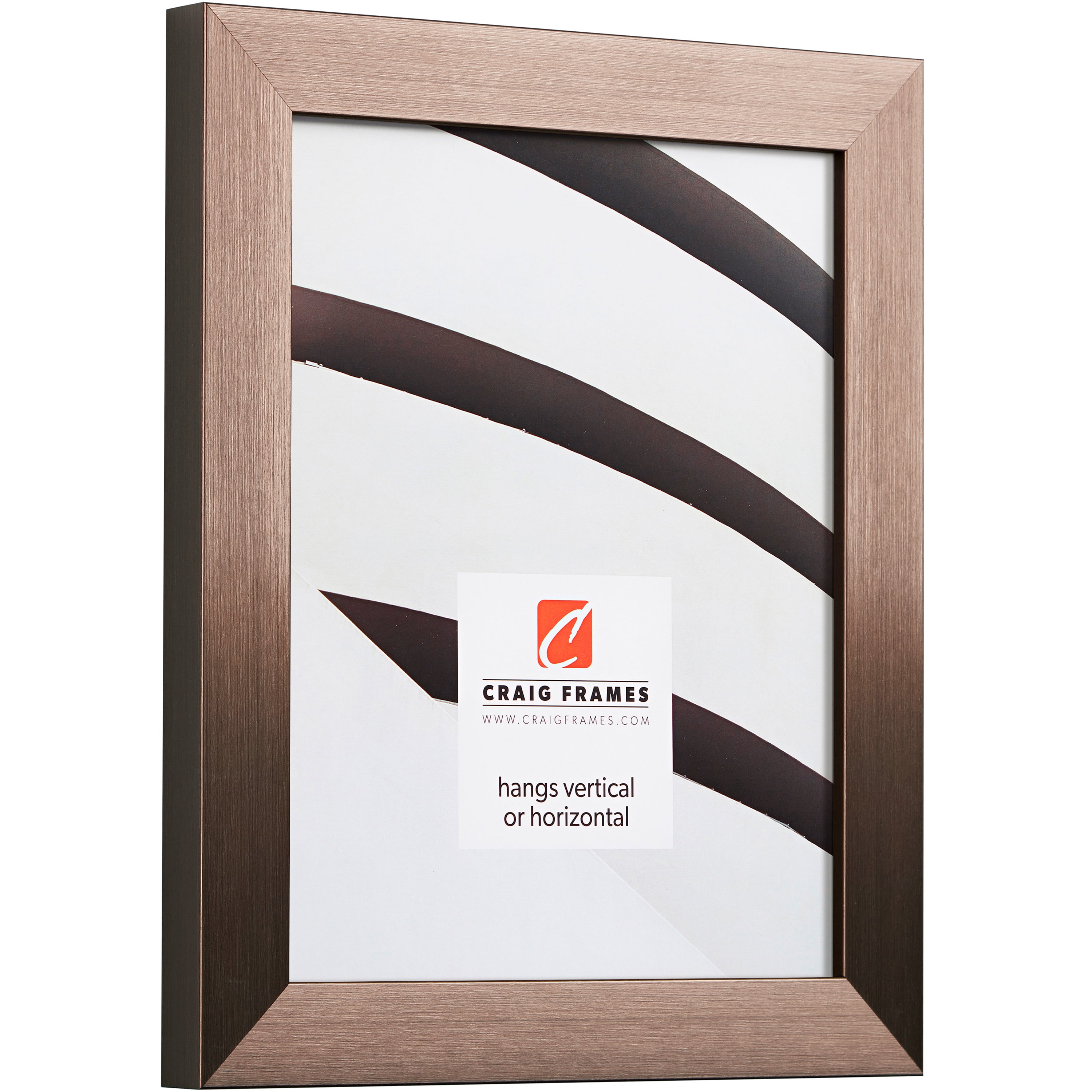 Craig Frames Modern Aesthetics 125, 18x24 inch Picture Frame Matted for a 12x18 Photo, Bronze, Set of 4