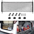 thumbnail image 1 of Rear Cargo Net Stretchable, Storage Mesh Double-Layer with Hooks, Universal Adjustable Trunk Cargo Organizer Compatible for SUV, Jeep, Truck, 1 of 7