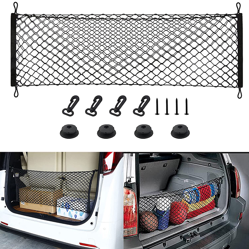 Filet De Rangement élastique Pour Coffre De Voiture – Polyester Résistant, Idéal Pour Sécuriser Les Charges