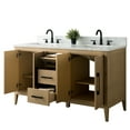thumbnail image 5 of Vanity Art 60” Double Sink Bathroom Vanity Cabinet with Engineered Marble Countertop, 5 of 12