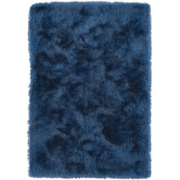 Berkley Bold Area Rug IA100 Navy Shag Plush 5' x 7' Rectangle