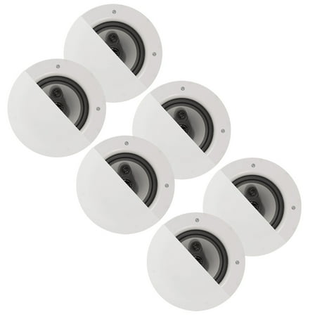 Acoustic Audio CSic64 Frameless In Ceiling 6.5" Speaker 3 Pair Pack 3 Way Home Theater Speakers