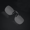 thumbnail image 5 of Polarized Clip on Sunglasses Rimless Rectangle Flip Up Over Prescription Glasses for Driving, 5 of 8