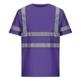 thumbnail image 2 of VBTAPA Hi Vis T-Shirts for Men Reflective Safety Shirt Construction Work Shirts Outdoor Working Uniform Tops Purple XXXL, 2 of 5