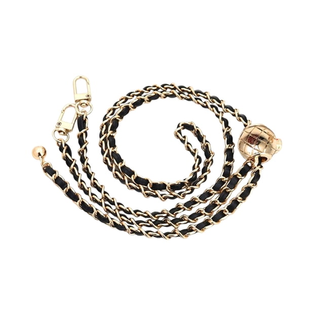 con correa de cadena con hebilla, abalorios de repuesto de 47 pulgadas, cadena de bolas de de de moda intercambiable para bolso cruzado, Negro Macarena Cadena de bolso