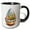 Black/White, variant on 3drose, Pretty Easter Egg in a Flower Pot Illustration, 15oz Mug