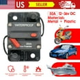 thumbnail image 2 of LOVIVER 50A Amp Manual Reset Circuit Breaker 12v/36v Car Auto Boat Audio Stereo Fuse, 2 of 8