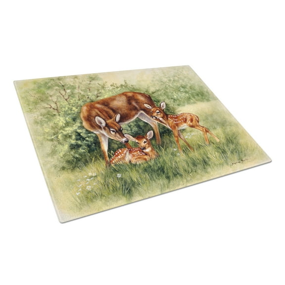 Carolines Treasures BDBA0116LCB Deer by Daphne Baxter Glass Cutting Board Large, 12H x 16W, multicolor