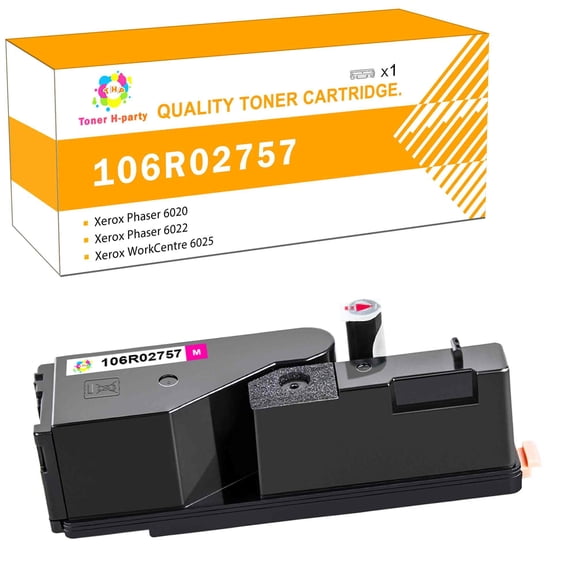 Toner H-Party 1-Pack Compatible Toner Cartridge for Xerox 106R02759 Phaser 6020 6022, WorkCentre 6025 6027 Printer (Magenta)