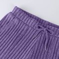 thumbnail image 6 of WTOBBY Women's Casual Wide Leg Elastic Waist Ribbed Knit Loose Bottoms with Pockets Soft Lounge Pants for Home,Purple 2XL, 6 of 8