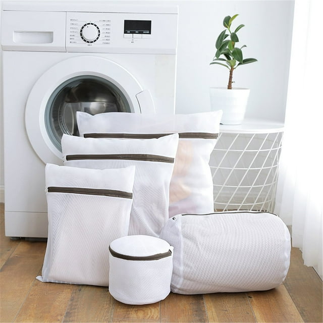 Mesh Laundry Bags,5 Pcs Wash Bags for Washing Machine with Durable Zipper Washable Delicates Lingerie Shoes Socks Garments Clothes Sweaters Travel Organizer Storage Bag