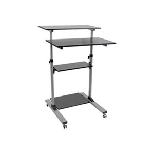 Rolling Standing Desk Workstation Height Adjustable Mobile Standing Desk