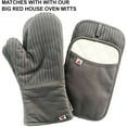 thumbnail image 5 of Oven Mitts, with The Heat Resistance of Silicone and Flexibility of Cotton, Recycled Cotton Infill, Terrycloth Lining, 480 F Heat Resistant Pair Grey, 5 of 7