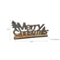 thumbnail image 3 of Metal Merry Christmas Tree Table Top (Silver), 3 of 3