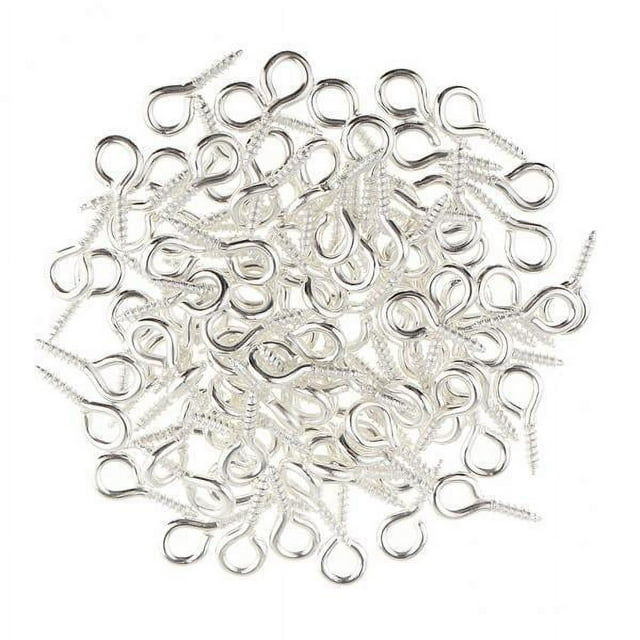 veasfak 2x 100x Metal Eye Pins Screws Eyelets for Jewelry Making Crafts Findings
