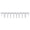 White1, variant on White Wall Mounted Hook Rail, 11.8 Inch Kitchen Utensil Hanger with 8 Swivel Hooks, Entryway Organizer