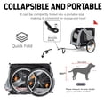 thumbnail image 6 of CQSXDA Steel Frame Folding Dog Bike Trailer with 100LB Capacity Ideal for Cycling, Jogging, and All-Outdoor Activities, 6 of 18