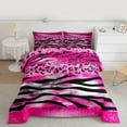 thumbnail image 2 of Castle Fairy Abstract Zebra Print Twin Comforter Sets,Animal Leopard Print Bedding Set, 2 of 8