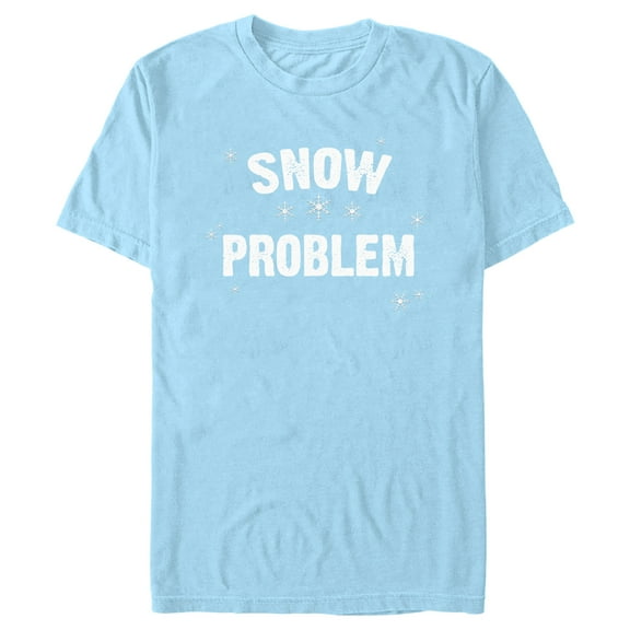 Men's Lost Gods Snow Problem  Graphic Tee Light Blue Large