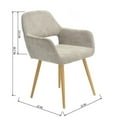 thumbnail image 3 of Homycasa Fabric Dining Chairs Set of 2-Beige, 3 of 7