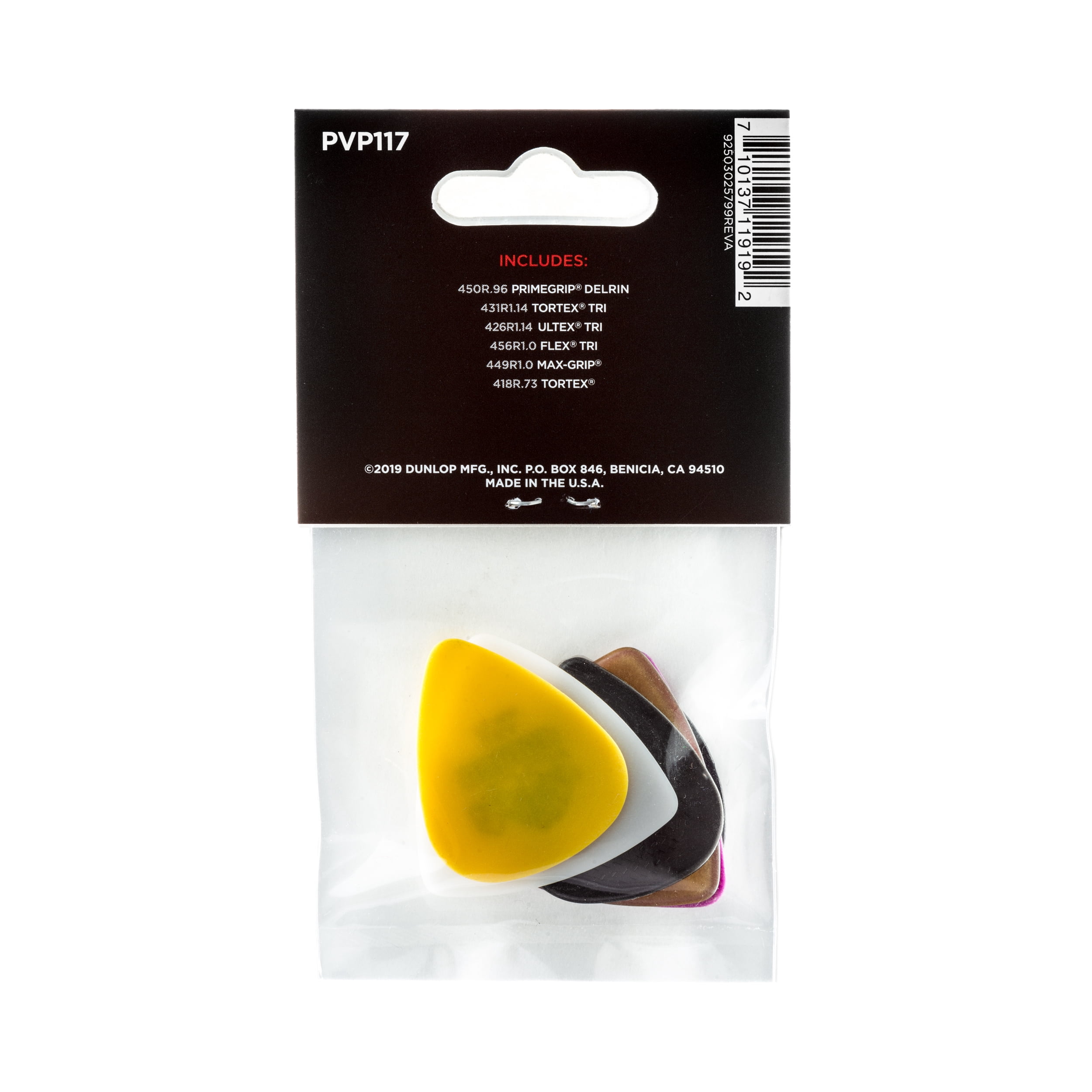 Dunlop Guitar Picks Bass Variety Pack 6 Different Picks (2 of each - 12 total)