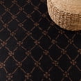 thumbnail image 4 of Safavieh Chelsea Imani Palm Tree Pineapple Lovers Wool Area Rug, Black/Ivory, 7'6" x 9'6" Oval, 4 of 9