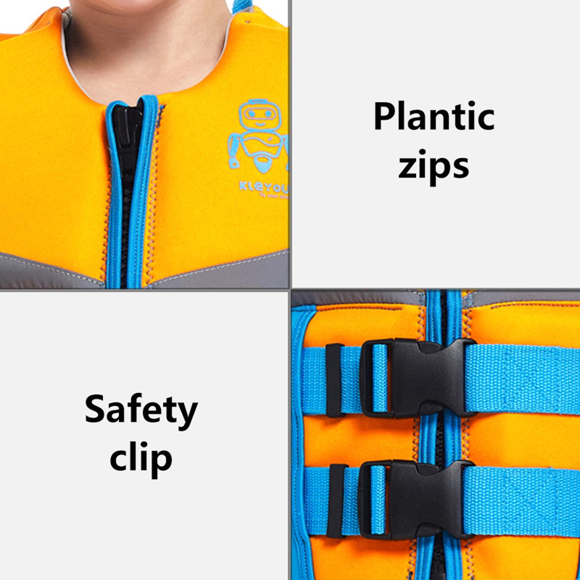 Kids Swim Vest Life Jacket Flotation Swimming Aid with Adjustable Safety Strap Children Life Vest