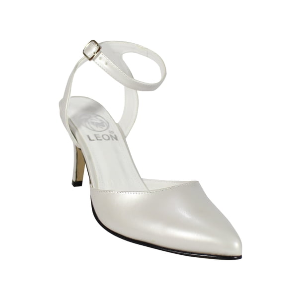 Zapatillas Tacones Mujer Sintetico Blanco Leon 8403