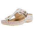 thumbnail image 1 of IUJSOY Wedge Sandals Slides for Women Retro Metal Buckle Open Toe Arch Support Summer Sandals, 1 of 8