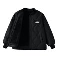 thumbnail image 7 of Spazoro Boys Quilted Bomber Jacket with Fleece Lined, Snap Closure Baseball Collar Long Sleeve Warm Winter Outerwear Coat Black Size 11-12, 7 of 7