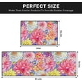 thumbnail image 3 of Pink Floral Kitchen Rugs and Mats Non Skid Washable Set of 2, Peony Chrysanthemum Kitchen Floor Mats, Botanical Blossom Kitchen Runner Rug, Watercolor Kitchen Decor, 3 of 6