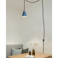 thumbnail image 2 of Kiven Plug in Pendant Light,Blue Modern Hanging Light Fixture with Plug in Cord and On/Off Dimmer Switch,7.1" Iron Lampshade for Dining Room Bedroom Foyer Hallway Kitchen Island E26 Socket, 2 of 7