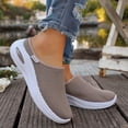 thumbnail image 5 of Walking Shoes Women Slip On, Office Shoes, Orthopedic Shoes for Women Wide Width, Women's Slip-On Mules Breathable Mesh Summer Slippers Lightweight Soft Sole Casual Shoes for Daily Wear, Khaki 6.5, 5 of 6