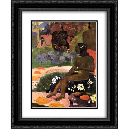Paul Gauguin 2x Matted 20x24 Black Ornate Framed Art Print 'Her nami is Vairaumati'