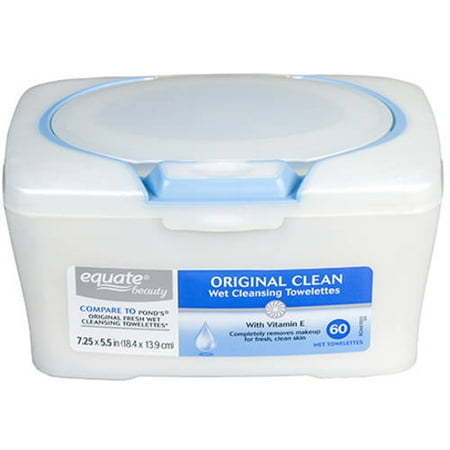 Equate with Chamomile, Vitamin E & Triple Tea Complex Facial Cleansing Towelettes, 60 ct