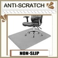 thumbnail image 4 of Chair Mat Anti-scratch Anti-slip Swivel Chair Pad Reusable Polyester Floor Carpet for Home Office, Light Gray, 4 of 7