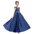 thumbnail image 3 of Ekidsbridal Satin V-Back Flower Girl Dresses with Rhinestone Wedding Toddler Gown for Junior Pageants 326 6, 3 of 6