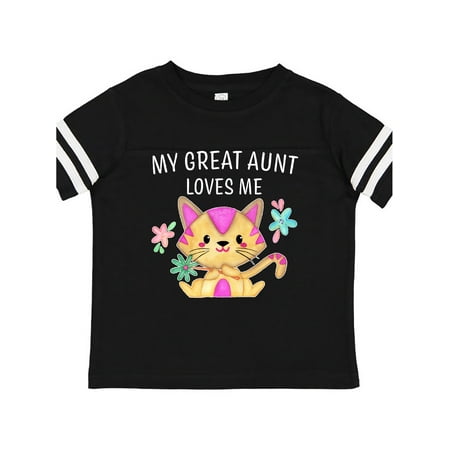 

Inktastic My Great Aunt Loves Me with Cute Kitten and Flowers Gift Toddler Boy or Toddler Girl T-Shirt
