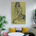 thumbnail image 6 of Egon Schiele The Squatting Woman Art Poster Canvas Wall Art Prints Poster Gifts Photo Picture Painting Posters Room Decor Home Decorative 16x24inch(40x60cm), 6 of 6