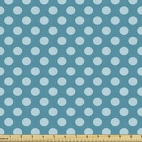Ambesonne Teal Fabric by the Yard Upholstery, Polka Dots Soft Sea Colors, 1 Yard, Teal Pale Blue