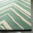 thumbnail image 3 of SAFAVIEH Cambridge Sam Geometric Wool Area Rug, Teal/Ivory, 6' x 9', 3 of 8