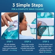 مجموعة Navage Nasal Care ESSENTIALS: منظف الأنف Navage، وحامل سطح الطاولة، و30 كبسولة SaltPod.