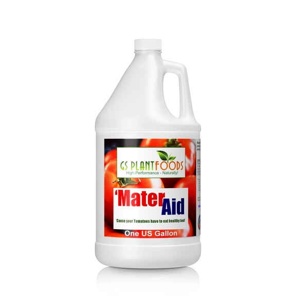 GS Plant Foods MaterAid: Premium Tomato Fertilizer - Enhances Growth & Flavor, All Tomato Varieties, 1 Gallon Concentrate