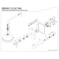 thumbnail image 6 of Kingston Brass KB6342AL Revival Single-Handle Pressure Balanced Tub and Shower Faucet, Polished Brass, 6 of 7