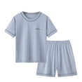 thumbnail image 3 of FAOWME Child Girls Outfit Sets Soft Short Sleeve Tshirts Shorts Comfortable Kids Tops With Pants Home Daily Wear And Relaxation Clothes Sets Lovely O-Neck Dailywear, 3 of 3