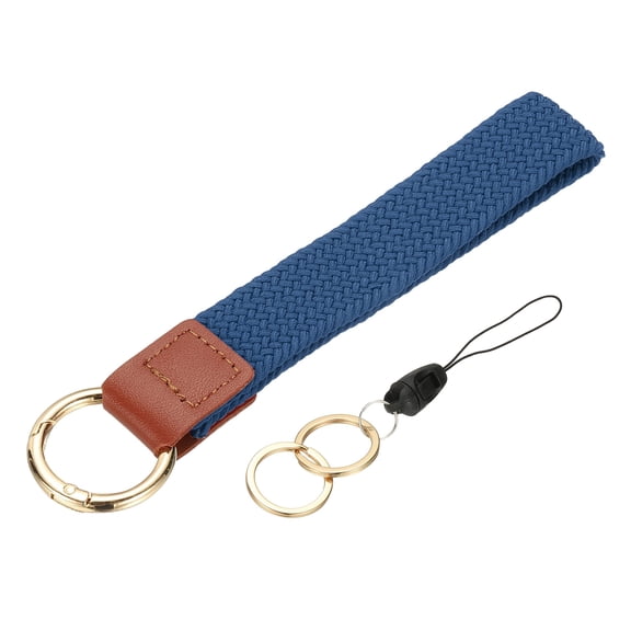 Wristlet Strap for Key, Durable Stretchy Hand Wrist Lanyard Wristlet Keychain Lanyard for Keys Phone Wallet ID Badges Card, Cold Blue