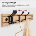 thumbnail image 2 of Lucoss Rustic Coat Rack Wall Mount, Coat Rack for Wall, Wood Coat Rack Hook, Farmhouse Coat Hanger Wall Mount for Hanging Jacket Coat, 2 of 8