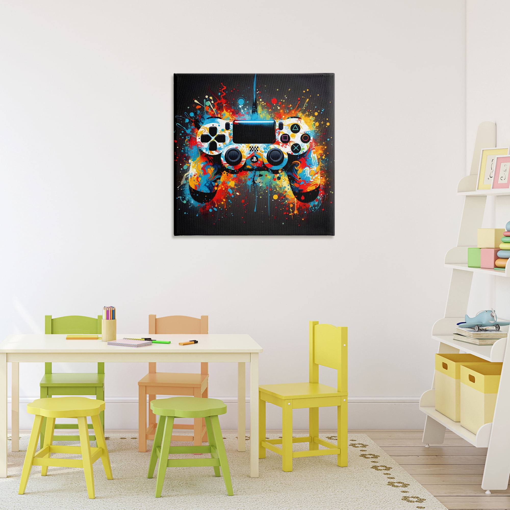 Stupell Industries Colorful Controller Swirl Canvas Wall Art, design by Creative Studio
