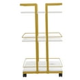 thumbnail image 6 of 16.93*13.78*31.5in Utility Manicure Trolley Open Design Metal Storage Rolling Barber Cart W/ Wheels, 6 of 9