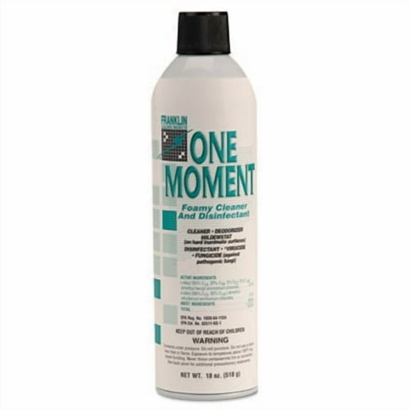 One Moment Foamy Cleaner And Disinfectant, Citrus, 18 Oz Aerosol Spray, 12/Carton